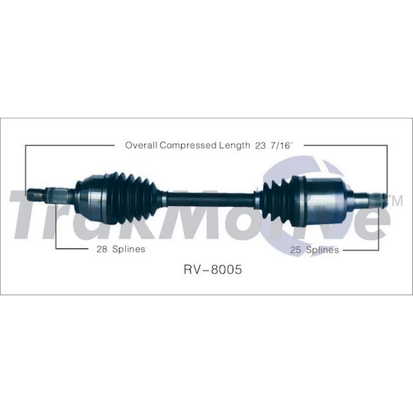 Surtrack Axle Cv Axle Shaft, Rv-8005 RV-8005 - main